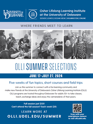 OLLI Summer Selections brochure